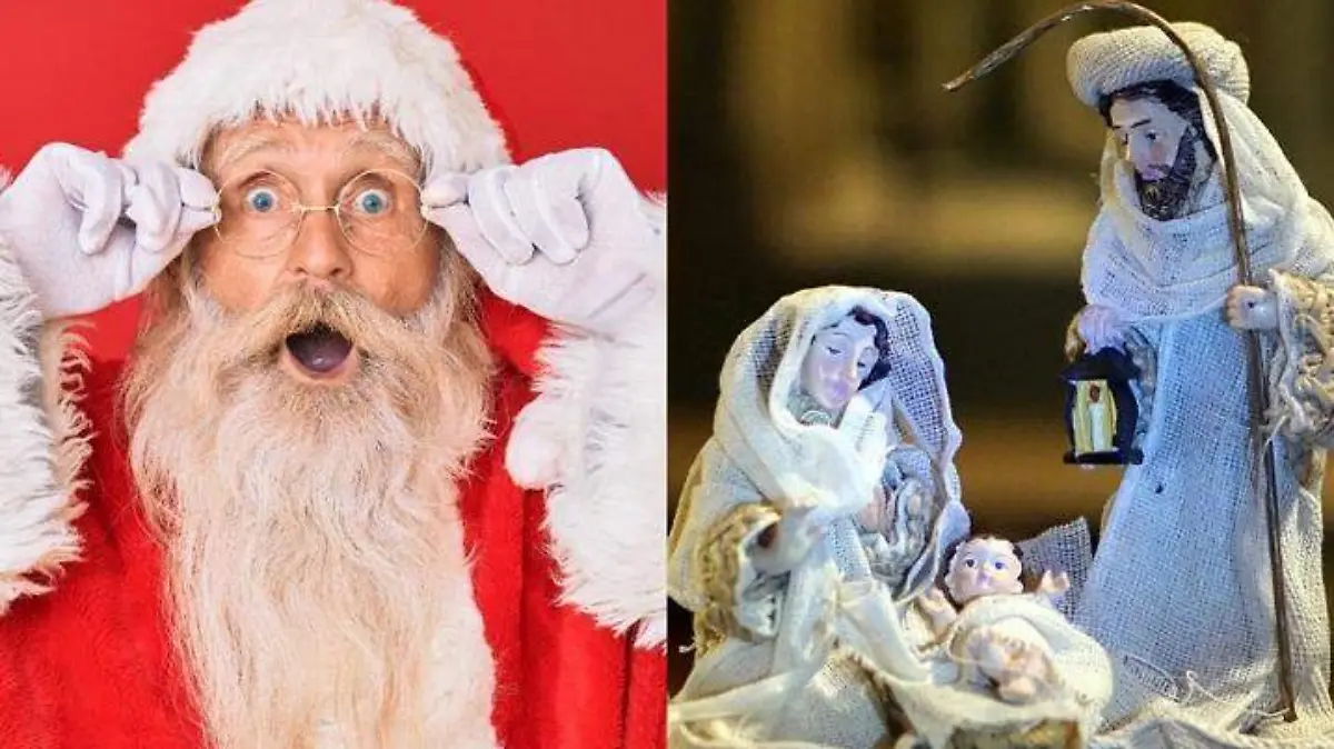 Santa Claus y el niño Dios